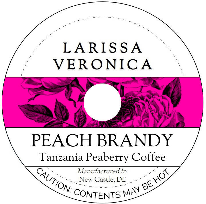 Peach Brandy Tanzania Peaberry Coffee <BR>(Single Serve K-Cup Pods)