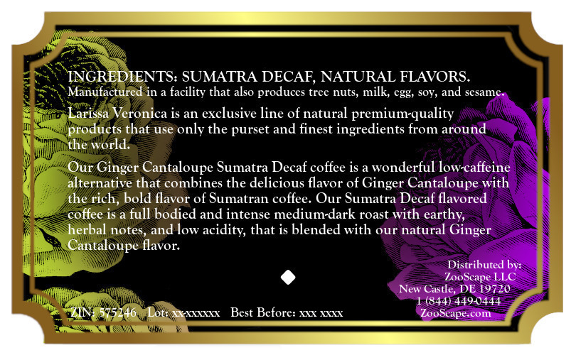 Ginger Cantaloupe Sumatra Decaf Coffee <BR>(Single Serve K-Cup Pods)