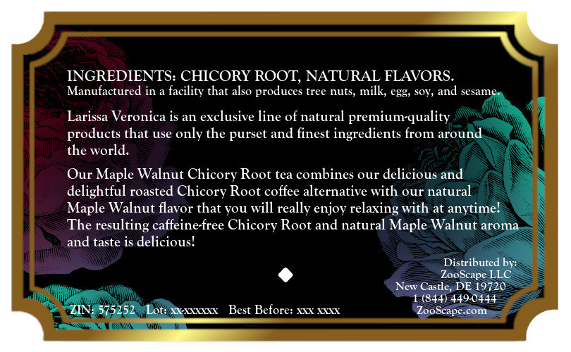 Maple Walnut Chicory Root Tea <BR>(Single Serve K-Cup Pods)