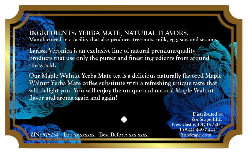 Maple Walnut Yerba Mate Tea <BR>(Single Serve K-Cup Pods)