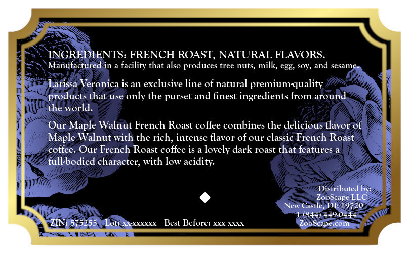 Maple Walnut French Roast Coffee <BR>(Single Serve K-Cup Pods)