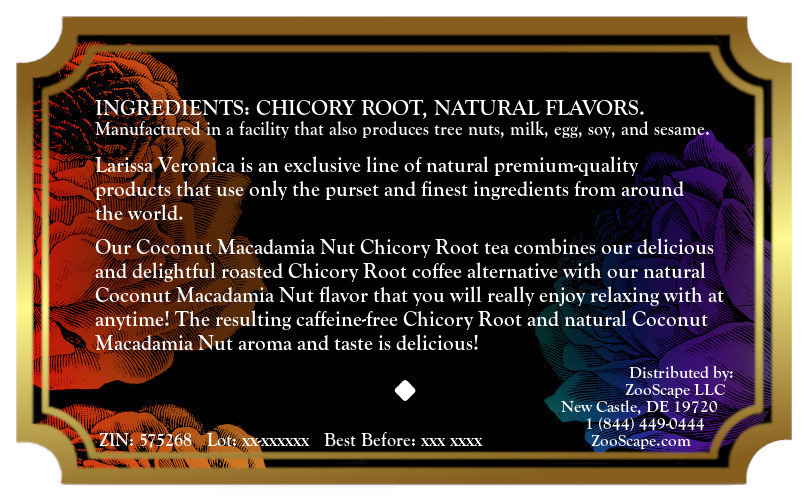 Coconut Macadamia Nut Chicory Root Tea <BR>(Single Serve K-Cup Pods)
