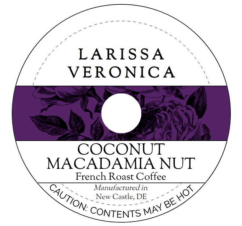 Coconut Macadamia Nut French Roast Coffee <BR>(Single Serve K-Cup Pods)