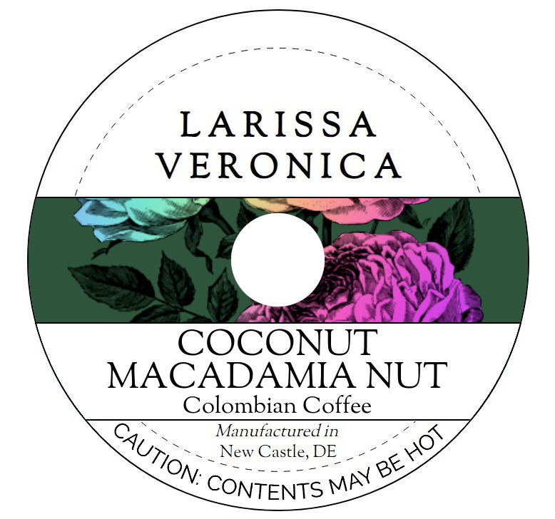 Coconut Macadamia Nut Colombian Coffee <BR>(Single Serve K-Cup Pods)