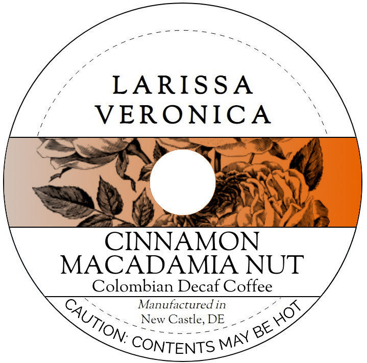 Cinnamon Macadamia Nut Colombian Decaf Coffee <BR>(Single Serve K-Cup Pods)