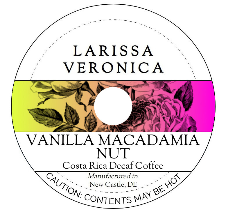 Vanilla Macadamia Nut Costa Rica Decaf Coffee <BR>(Single Serve K-Cup Pods)