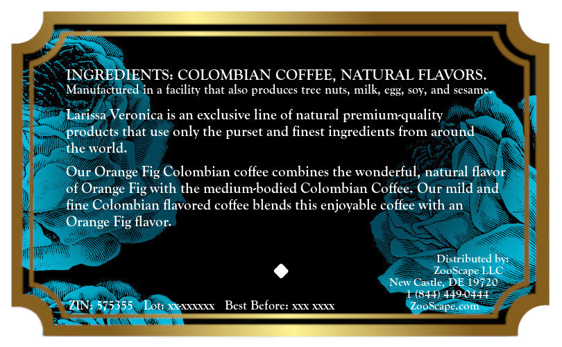 Orange Fig Colombian Coffee <BR>(Single Serve K-Cup Pods)