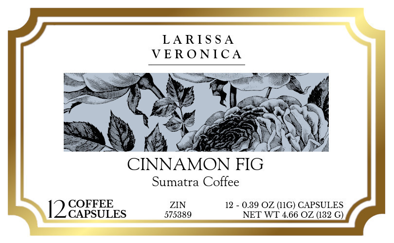 Cinnamon Fig Sumatra Coffee <BR>(Single Serve K-Cup Pods) - Label