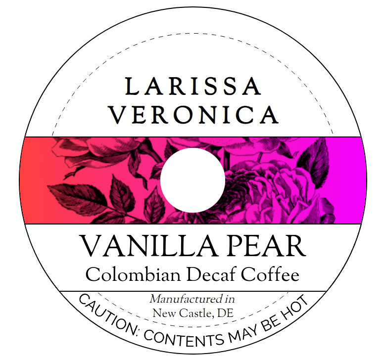 Vanilla Pear Colombian Decaf Coffee <BR>(Single Serve K-Cup Pods)