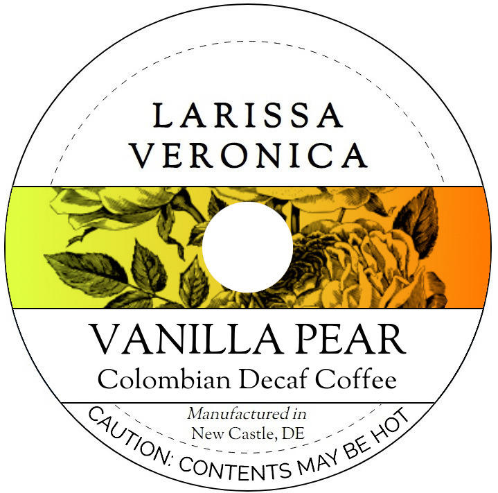 Vanilla Pear Colombian Decaf Coffee <BR>(Single Serve K-Cup Pods)