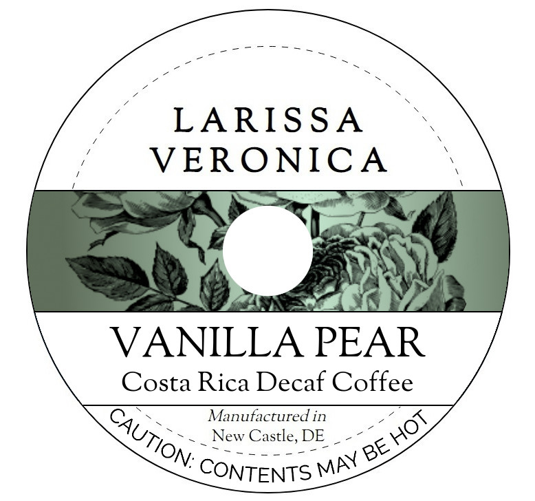 Vanilla Pear Costa Rica Decaf Coffee <BR>(Single Serve K-Cup Pods)
