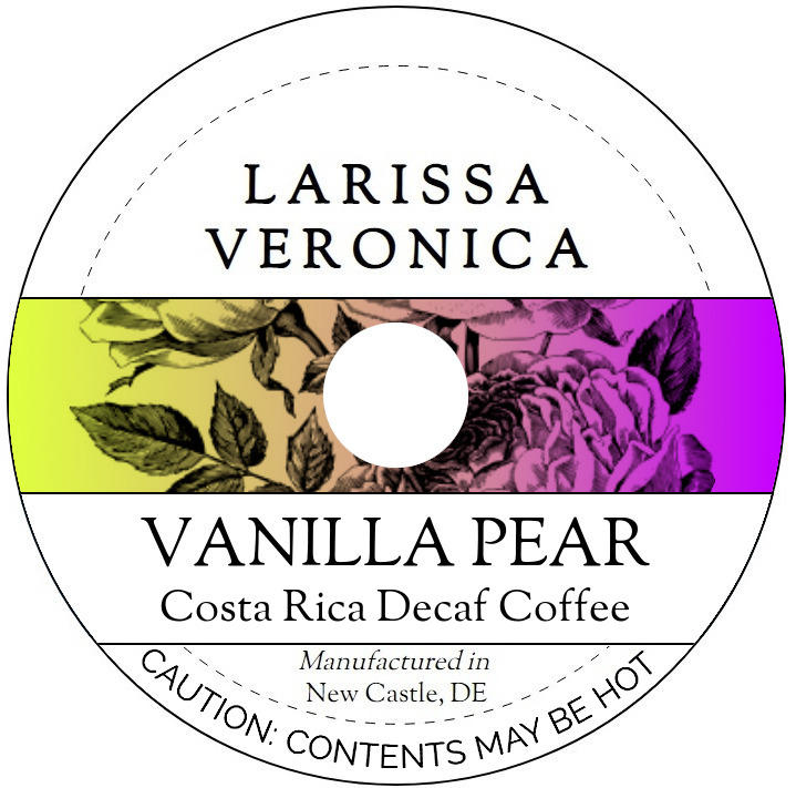 Vanilla Pear Costa Rica Decaf Coffee <BR>(Single Serve K-Cup Pods)