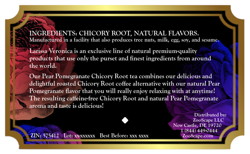 Pear Pomegranate Chicory Root Tea <BR>(Single Serve K-Cup Pods)
