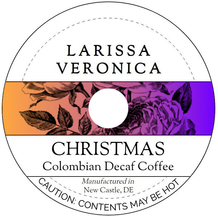 Christmas Colombian Decaf Coffee <BR>(Single Serve K-Cup Pods)