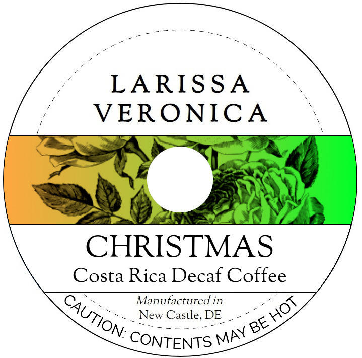 Christmas Costa Rica Decaf Coffee <BR>(Single Serve K-Cup Pods)