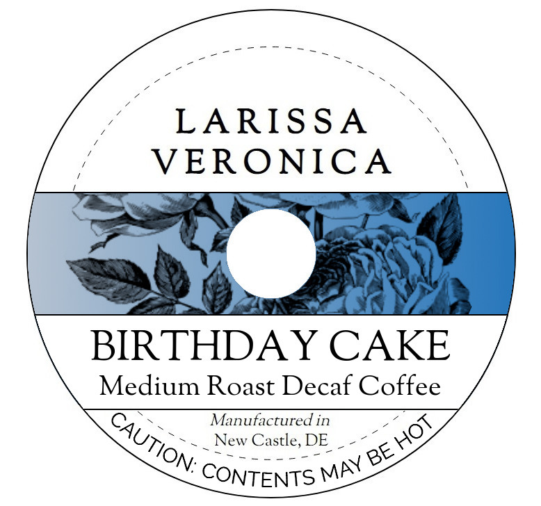 Birthday Cake Medium Roast Decaf Coffee <BR>(Single Serve K-Cup Pods)