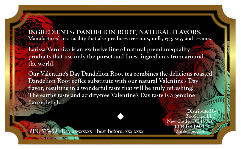 Valentine's Day Dandelion Root Tea <BR>(Single Serve K-Cup Pods)