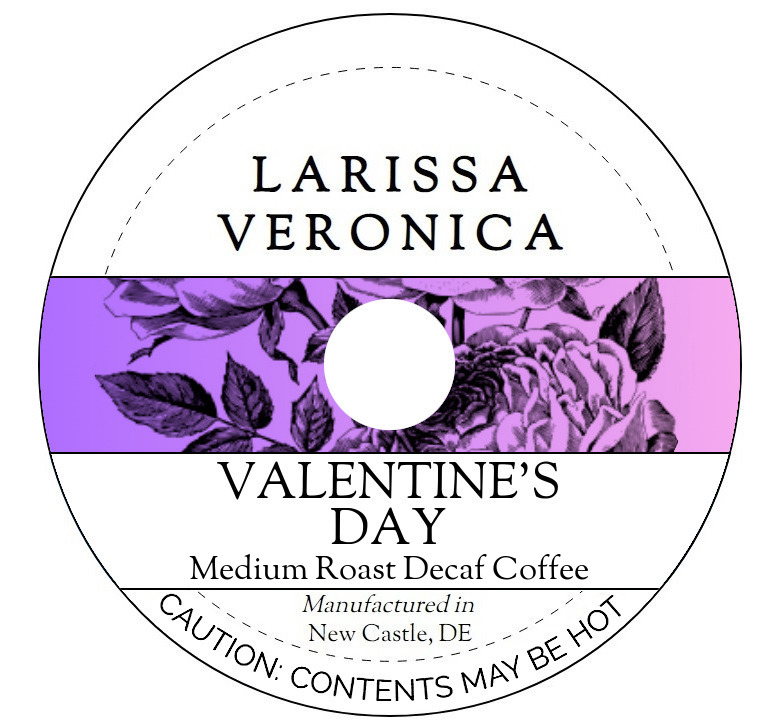 Valentine's Day Medium Roast Decaf Coffee <BR>(Single Serve K-Cup Pods)