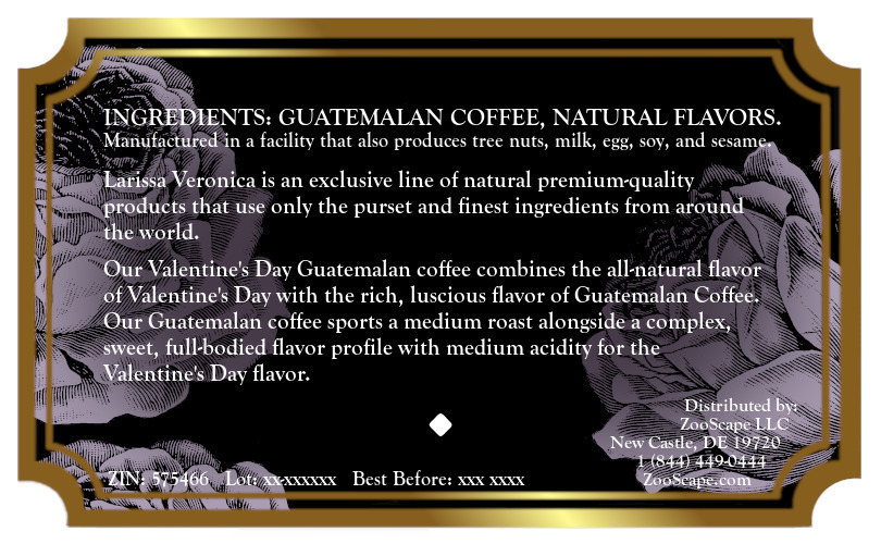 Valentine's Day Guatemalan Coffee <BR>(Single Serve K-Cup Pods)