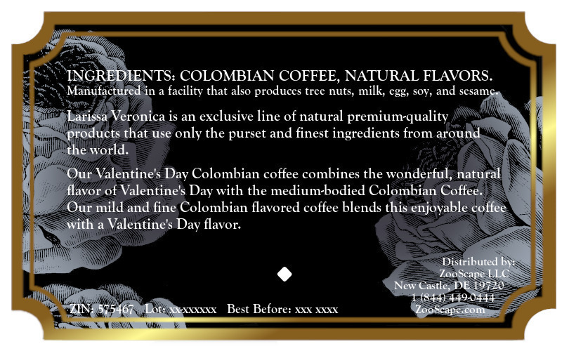 Valentine's Day Colombian Coffee <BR>(Single Serve K-Cup Pods)