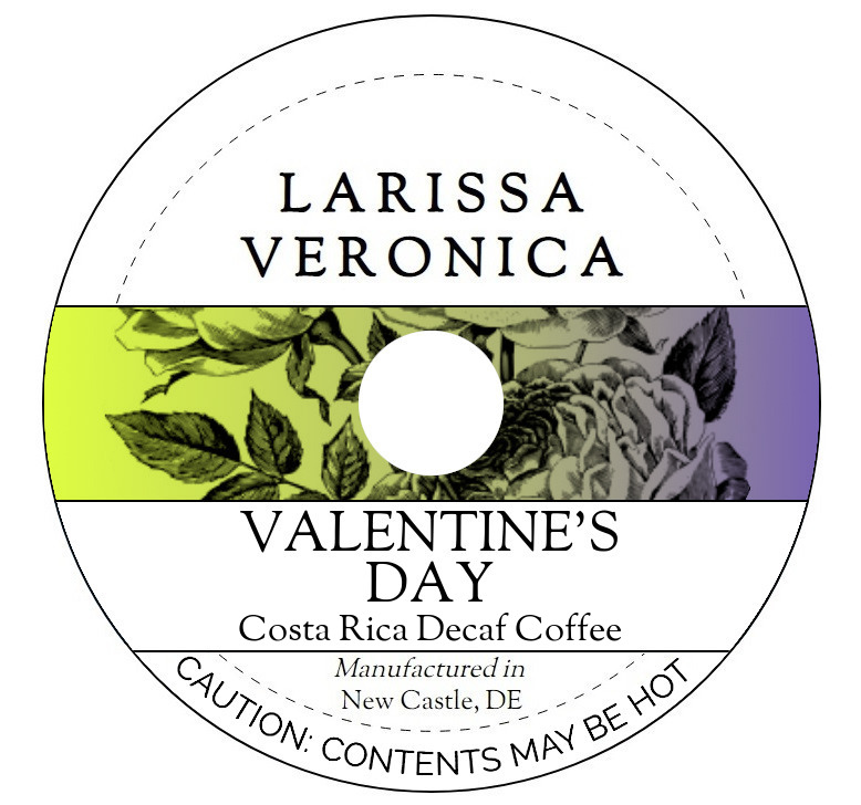 Valentine's Day Costa Rica Decaf Coffee <BR>(Single Serve K-Cup Pods)