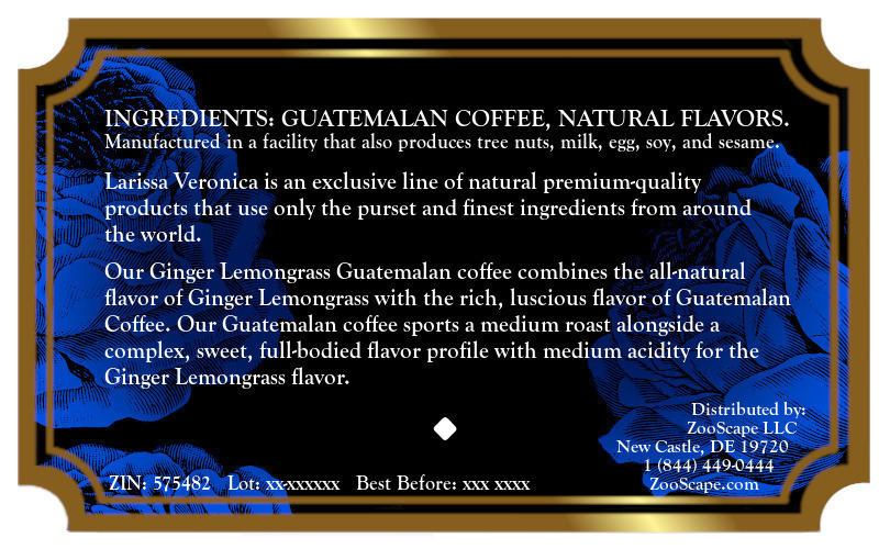 Ginger Lemongrass Guatemalan Coffee <BR>(Single Serve K-Cup Pods)