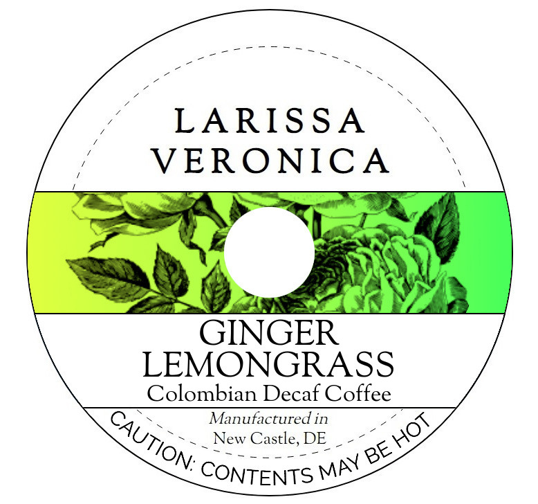 Ginger Lemongrass Colombian Decaf Coffee <BR>(Single Serve K-Cup Pods)