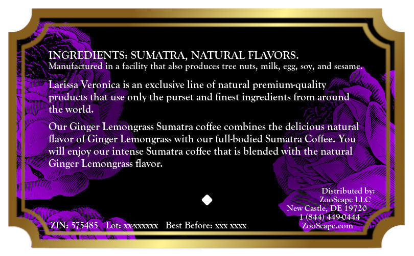 Ginger Lemongrass Sumatra Coffee <BR>(Single Serve K-Cup Pods)