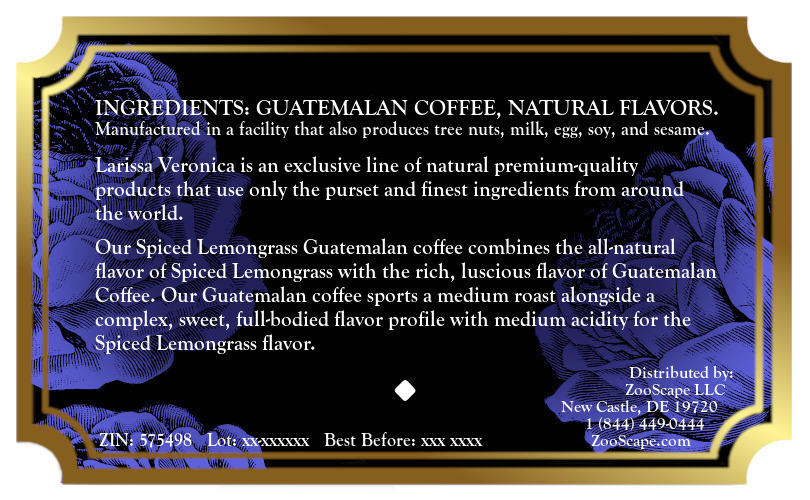 Spiced Lemongrass Guatemalan Coffee <BR>(Single Serve K-Cup Pods)