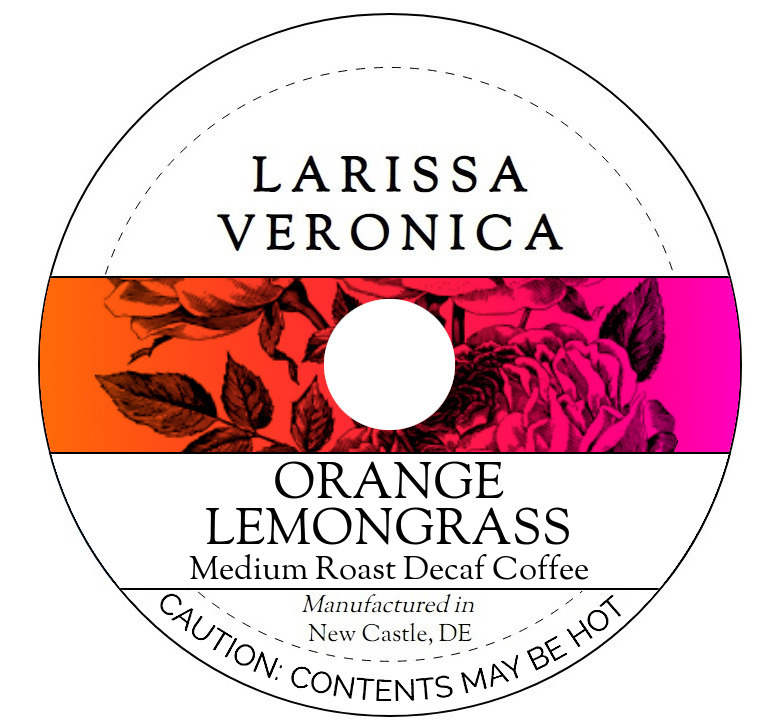 Orange Lemongrass Medium Roast Decaf Coffee <BR>(Single Serve K-Cup Pods)