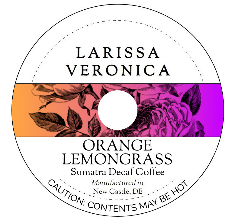 Orange Lemongrass Sumatra Decaf Coffee <BR>(Single Serve K-Cup Pods)