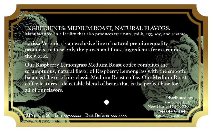 Raspberry Lemongrass Medium Roast Coffee <BR>(Single Serve K-Cup Pods)