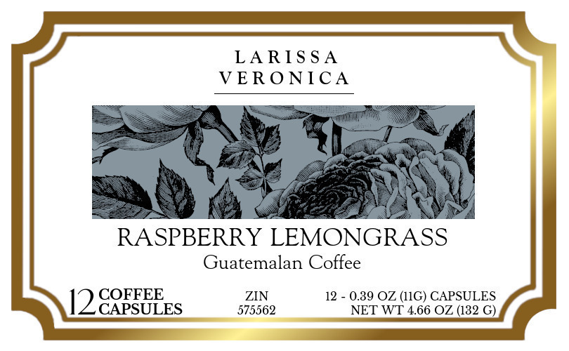 Raspberry Lemongrass Guatemalan Coffee <BR>(Single Serve K-Cup Pods) - Label