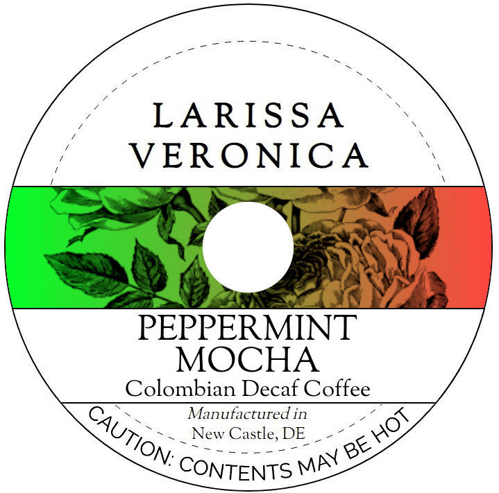 Peppermint Mocha Colombian Decaf Coffee <BR>(Single Serve K-Cup Pods)