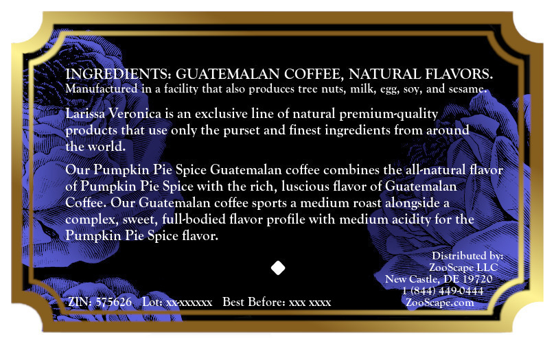 Pumpkin Pie Spice Guatemalan Coffee <BR>(Single Serve K-Cup Pods)