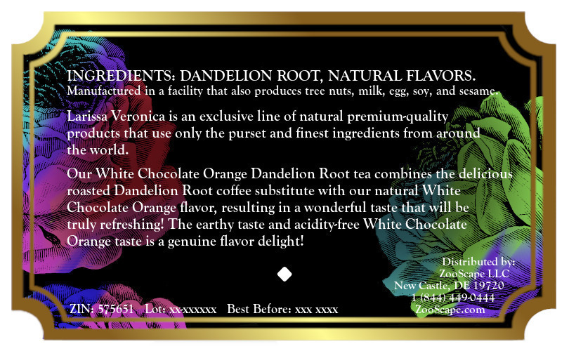 White Chocolate Orange Dandelion Root Tea <BR>(Single Serve K-Cup Pods)