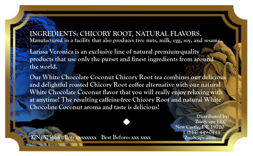White Chocolate Coconut Chicory Root Tea <BR>(Single Serve K-Cup Pods)