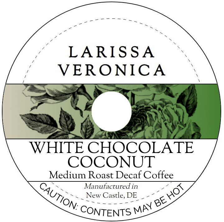 White Chocolate Coconut Medium Roast Decaf Coffee <BR>(Single Serve K-Cup Pods)
