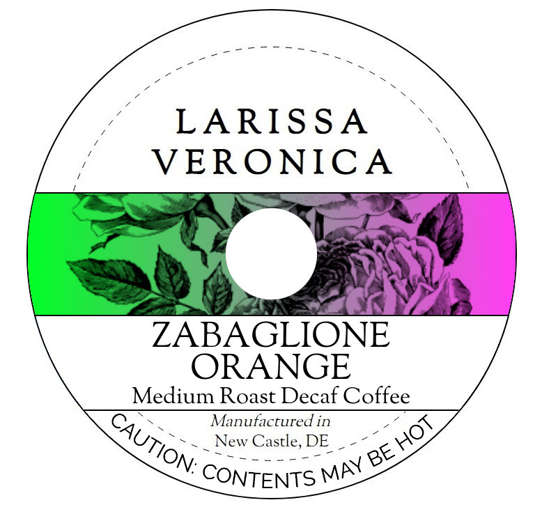 Zabaglione Orange Medium Roast Decaf Coffee <BR>(Single Serve K-Cup Pods)