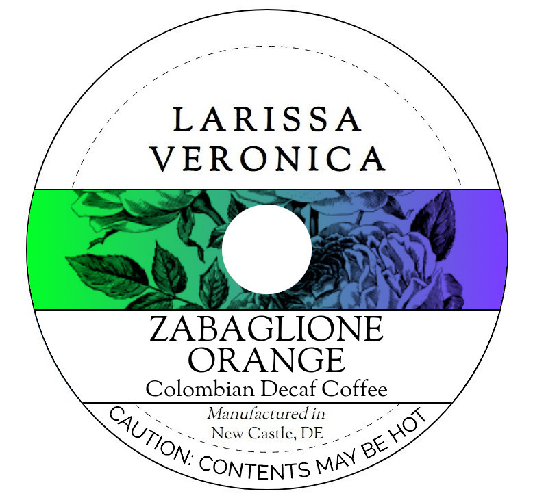 Zabaglione Orange Colombian Decaf Coffee <BR>(Single Serve K-Cup Pods)