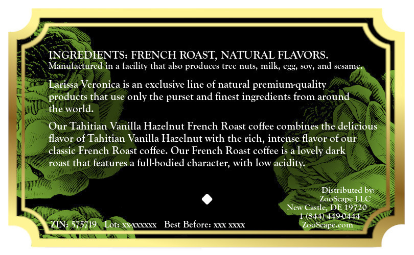Tahitian Vanilla Hazelnut French Roast Coffee <BR>(Single Serve K-Cup Pods)