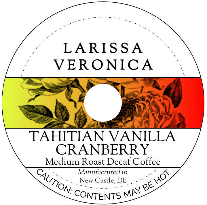 Tahitian Vanilla Cranberry Medium Roast Decaf Coffee <BR>(Single Serve K-Cup Pods)