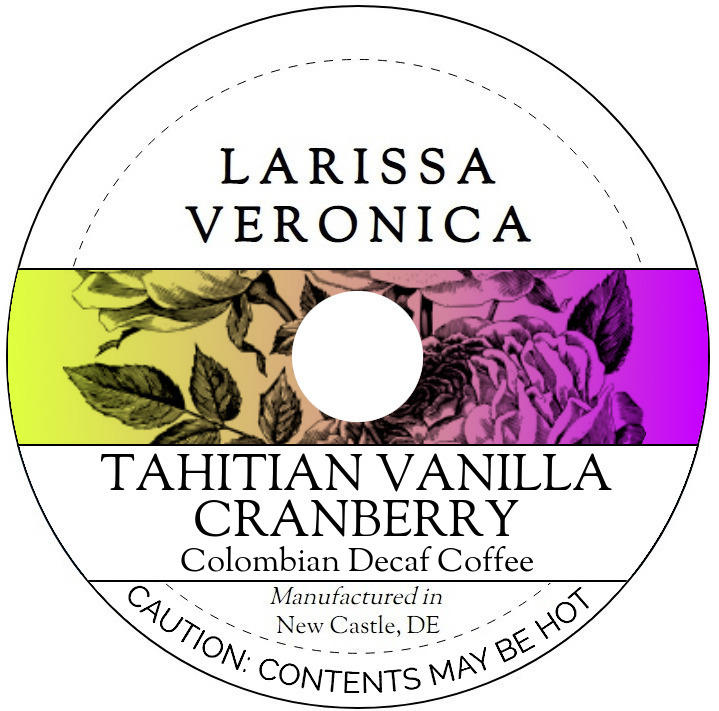 Tahitian Vanilla Cranberry Colombian Decaf Coffee <BR>(Single Serve K-Cup Pods)