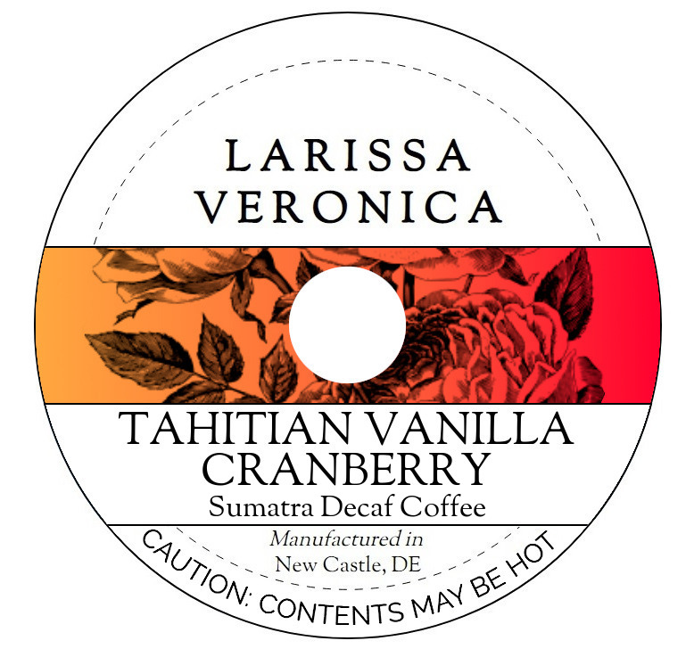 Tahitian Vanilla Cranberry Sumatra Decaf Coffee <BR>(Single Serve K-Cup Pods)