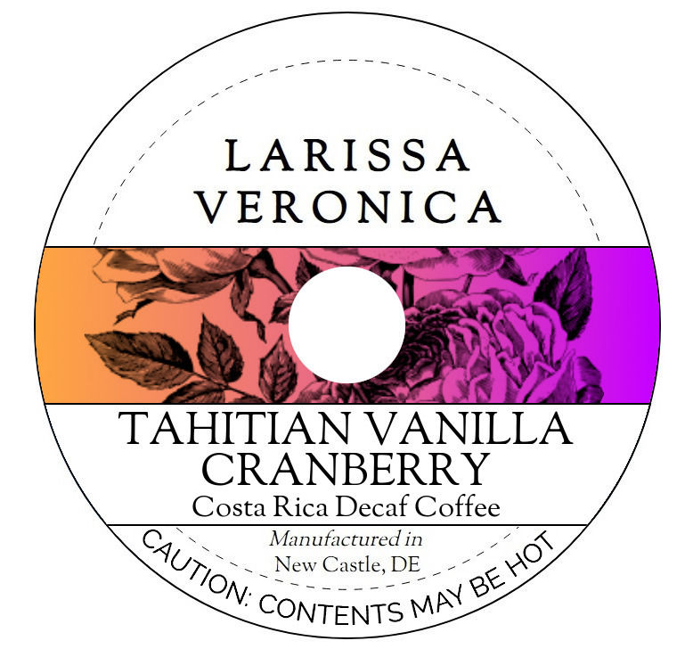 Tahitian Vanilla Cranberry Costa Rica Decaf Coffee <BR>(Single Serve K-Cup Pods)