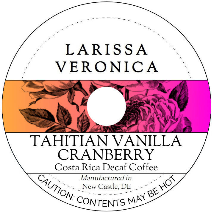 Tahitian Vanilla Cranberry Costa Rica Decaf Coffee <BR>(Single Serve K-Cup Pods)