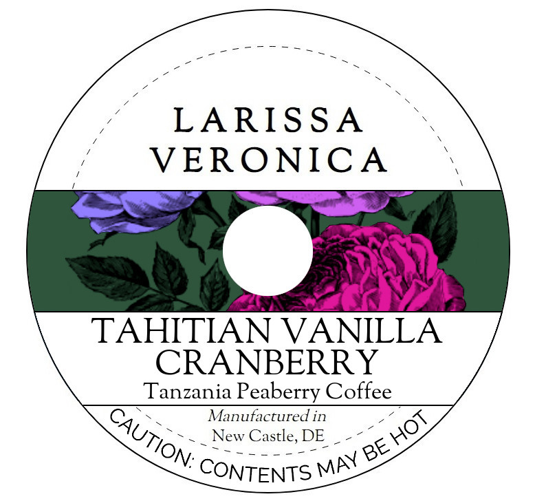 Tahitian Vanilla Cranberry Tanzania Peaberry Coffee <BR>(Single Serve K-Cup Pods)
