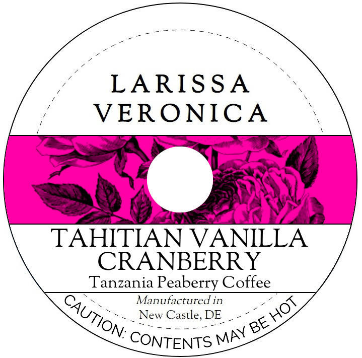 Tahitian Vanilla Cranberry Tanzania Peaberry Coffee <BR>(Single Serve K-Cup Pods)