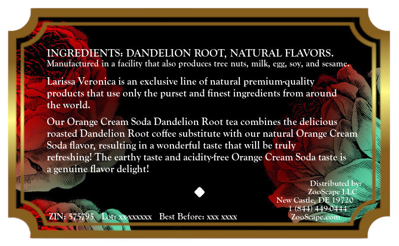 Orange Cream Soda Dandelion Root Tea <BR>(Single Serve K-Cup Pods)