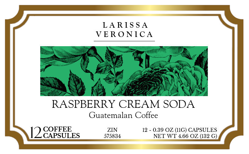 Raspberry Cream Soda Guatemalan Coffee <BR>(Single Serve K-Cup Pods) - Label